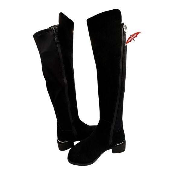 Blondo Valina Boot NWT Over The Knee Waterproof Black Suede Size 7.5 - Picture 7 of 11